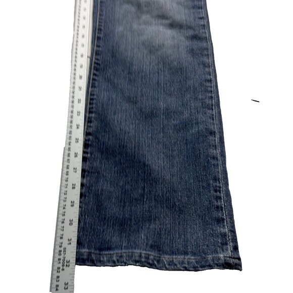 Lacoste Mens 26US Wash Denim Jeans Relaxed Straight Fit Black Label Logo - Picture 12 of 15